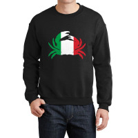 Crab Vintage Italy 2italian Flag Seafood Lover Ita Crewneck Sweatshirt | Artistshot