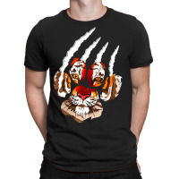 Tiger Paw Print With Tiger Marks Tiger Print T-shirt | Artistshot