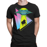 Vaporwave Cow Ufo Abduction Extraterrestrial Synth T-shirt | Artistshot