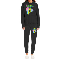 Vaporwave Cow Ufo Abduction Extraterrestrial Synth Hoodie & Jogger Set | Artistshot