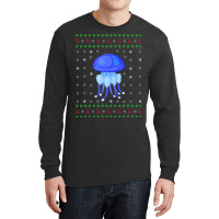 Ugly Xmas Jellyfish Graphic Funny Ugly Sweater Chr Long Sleeve Shirts | Artistshot