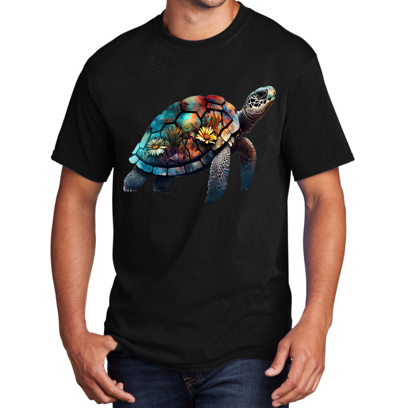 Turtle Art Animal Motif Colourful Turtle 21 Basic T-shirt | Artistshot