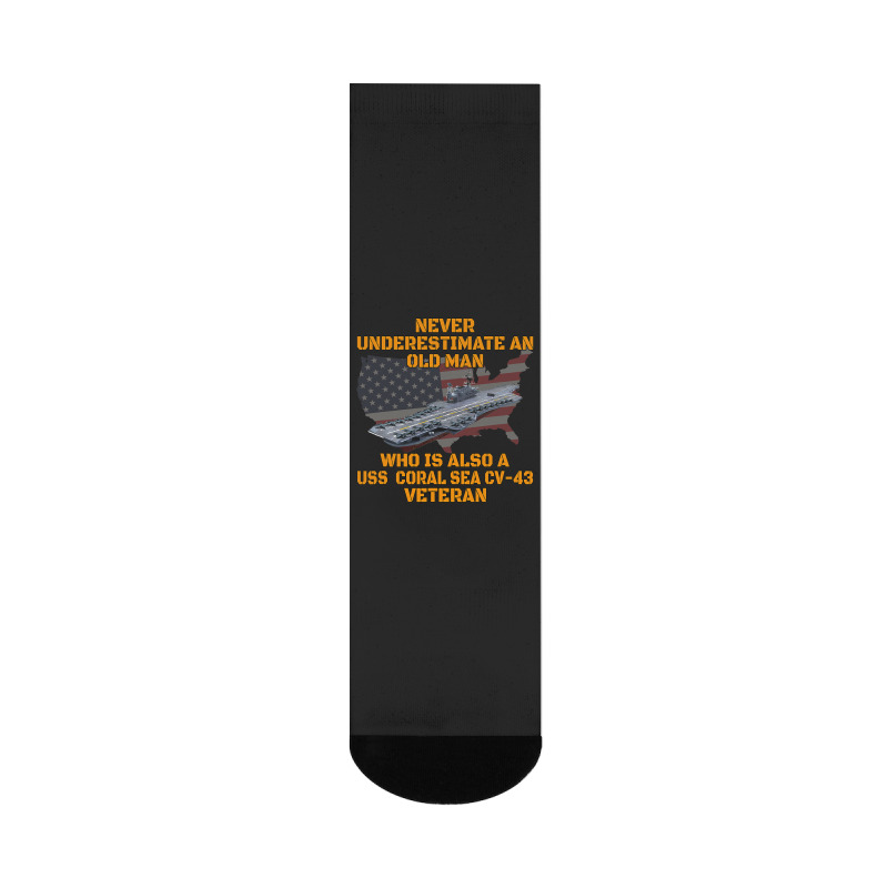 Veteran Day Aircraft Carrier Coral Sea Cv43 Warshi Crew Socks | Artistshot