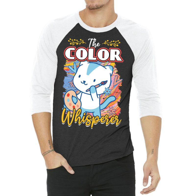 The Color Whisperer 2painter 3/4 Sleeve Shirt | Artistshot