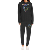 This Place Sucks Ufo Alien Head Funny Lazy Hallowe Hoodie & Jogger Set | Artistshot