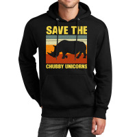 Vintage Sunset Save The Chubby Unicorns Fat Rhino Unisex Hoodie | Artistshot