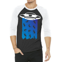 Ufo Abduction Alien Cat Extraterrestrial Kitty Own 3/4 Sleeve Shirt | Artistshot