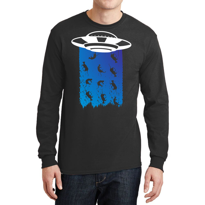 Ufo Abduction Alien Cat Extraterrestrial Kitty Own Long Sleeve Shirts | Artistshot