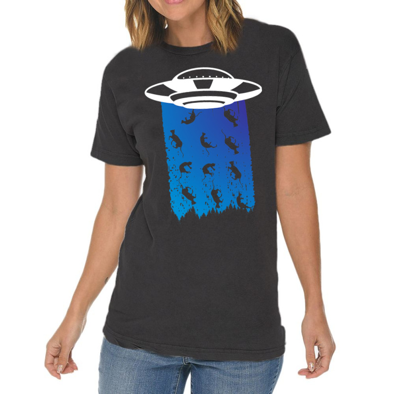 Ufo Abduction Alien Cat Extraterrestrial Kitty Own Vintage T-shirt | Artistshot