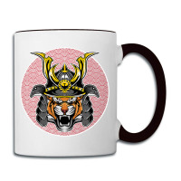 Tiger Samurai Helmet Funny Japanese Warrior Design Coffee Mug | Artistshot