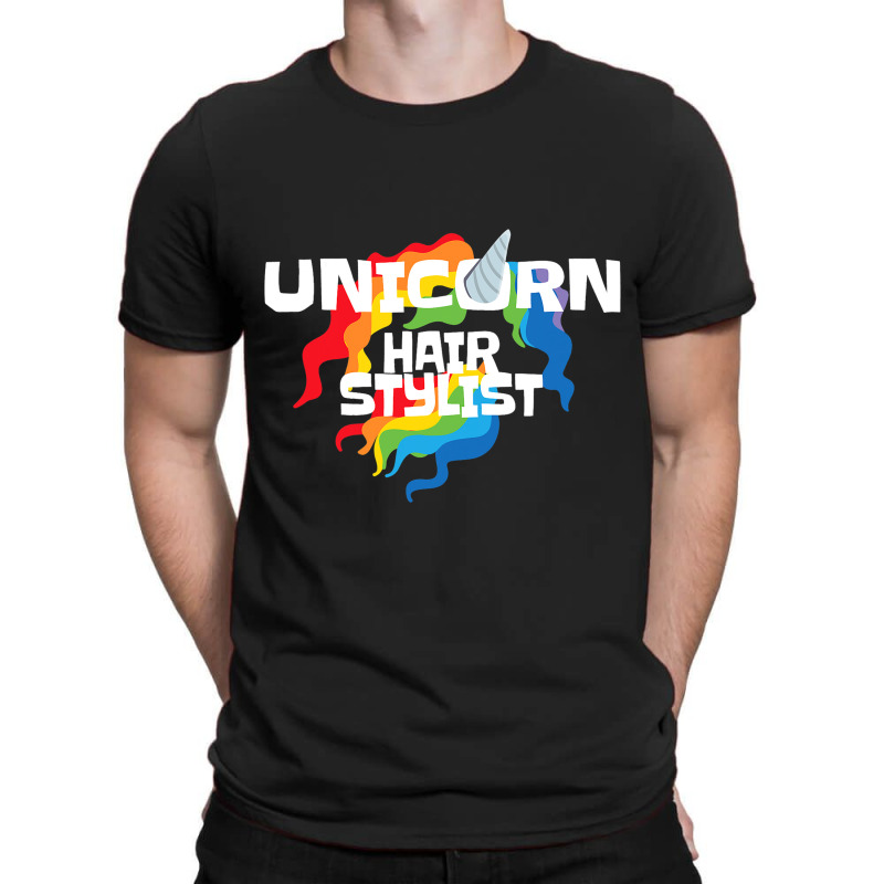 Unicorn Hair Stylist Hairdresser Unicorn Lover Gif T-shirt | Artistshot