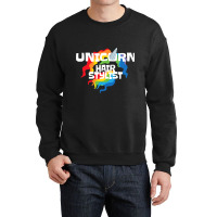 Unicorn Hair Stylist Hairdresser Unicorn Lover Gif Crewneck Sweatshirt | Artistshot