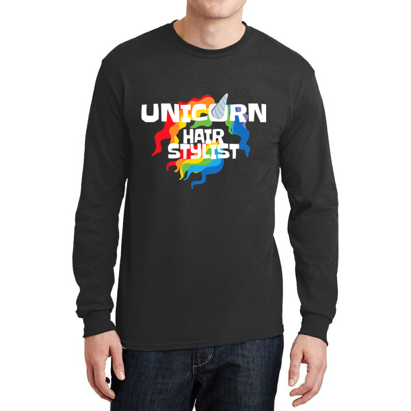 Unicorn Hair Stylist Hairdresser Unicorn Lover Gif Long Sleeve Shirts | Artistshot