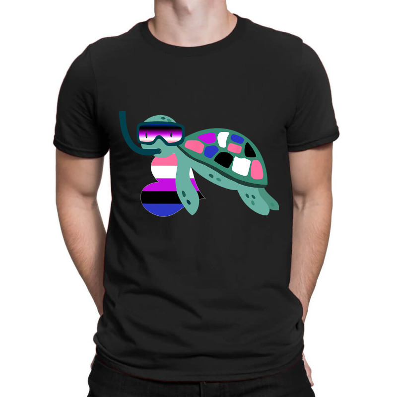 Turtle Genderfluid Flag Subtle Lgbt Gender Fluid G T-shirt | Artistshot