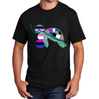 Turtle Genderfluid Flag Subtle Lgbt Gender Fluid G Basic T-shirt | Artistshot