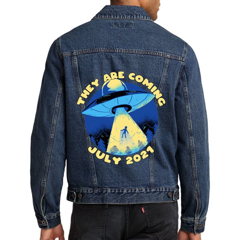 Ufo Abduction They Are Coming July 2alien Spaceshi Men Denim Jacket | Artistshot