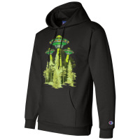 Ufo Abduction Unidentified Flying Object Forest Na Champion Hoodie | Artistshot