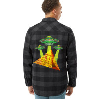 Unidentified Flying Object Egyptian Pyramids Abduc Flannel Shirt | Artistshot