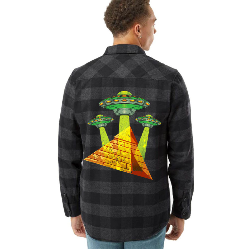 Unidentified Flying Object Egyptian Pyramids Abduc Flannel Shirt | Artistshot