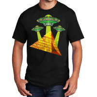 Unidentified Flying Object Egyptian Pyramids Abduc Basic T-shirt | Artistshot