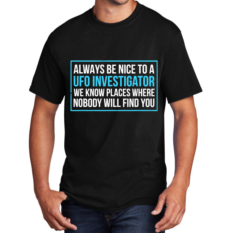 Ufo Investigator Basic T-shirt by VanesaSettles | Artistshot