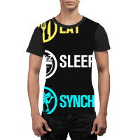 Synchronized Skating Eat Sleep Synchro Group Graphic T-shirt | Artistshot