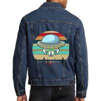 Unidentified Flying Object Extraterrestrial Alien  Men Denim Jacket | Artistshot