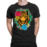 Tiger Flower Animal Lover For Men Women Chinese Ti T-shirt | Artistshot