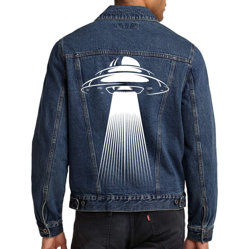 Unidentified Flying Object In Space 2ufo Abduction Men Denim Jacket | Artistshot