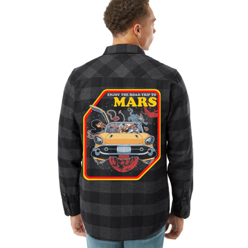 Trip Road To Mars Travel Spaceship Space Science F Flannel Shirt | Artistshot