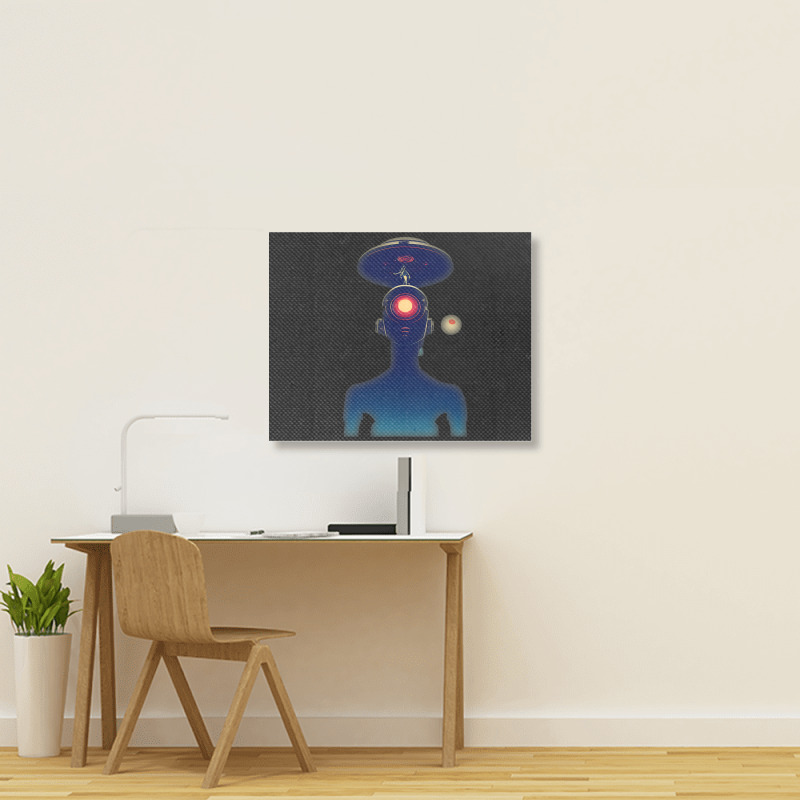 Unidentified Flying Object Portrait Scifi Alien Landscape Canvas Print | Artistshot