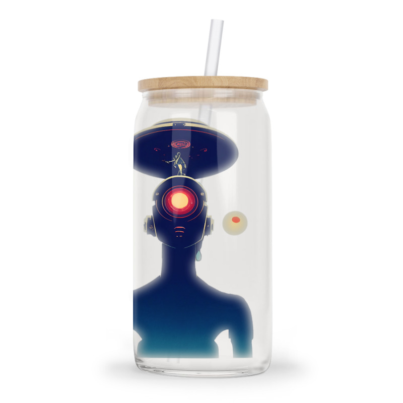 Unidentified Flying Object Portrait Scifi Alien Glass Tumbler | Artistshot