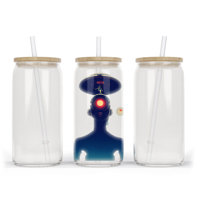 Unidentified Flying Object Portrait Scifi Alien Glass Tumbler | Artistshot