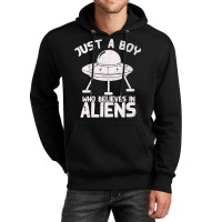 Ufo Alien Believer Boys Sci Fi Extraterrestrial Al Unisex Hoodie | Artistshot