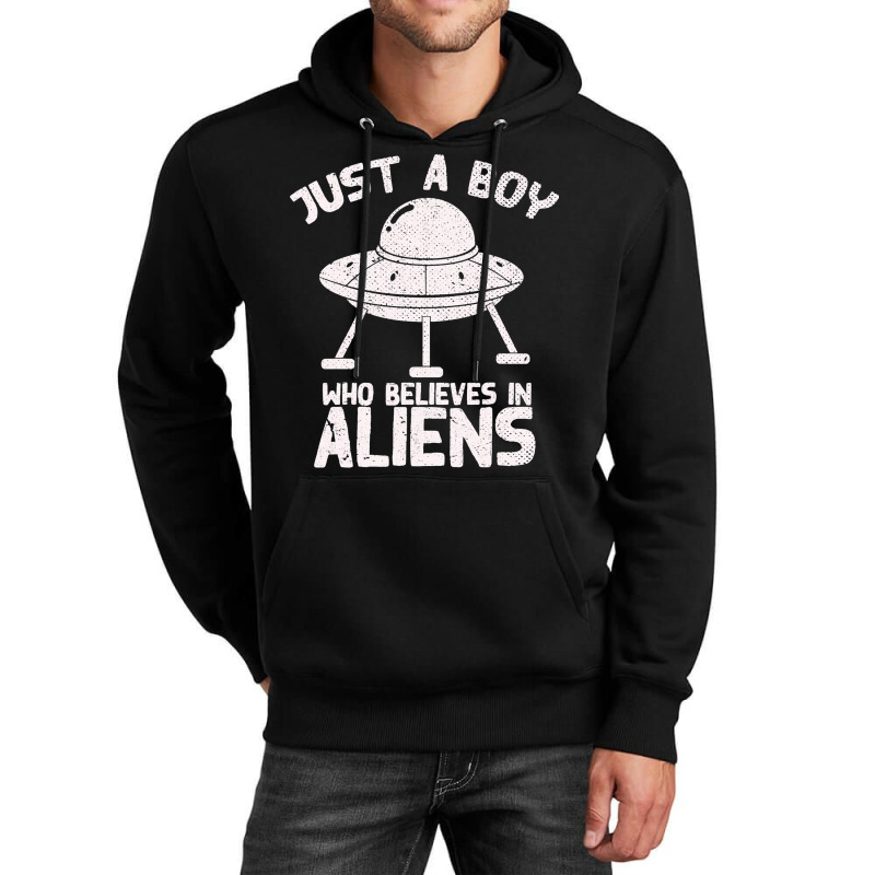 Ufo Alien Believer Boys Sci Fi Extraterrestrial Al Unisex Hoodie | Artistshot