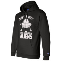 Ufo Alien Believer Boys Sci Fi Extraterrestrial Al Champion Hoodie | Artistshot