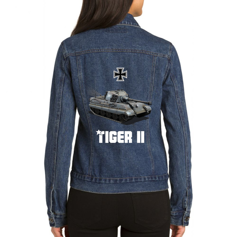 Tiger Ii Panzer Vi German Heavy Tank Ww2 King Tige Ladies Denim Jacket by JesusWheler | Artistshot