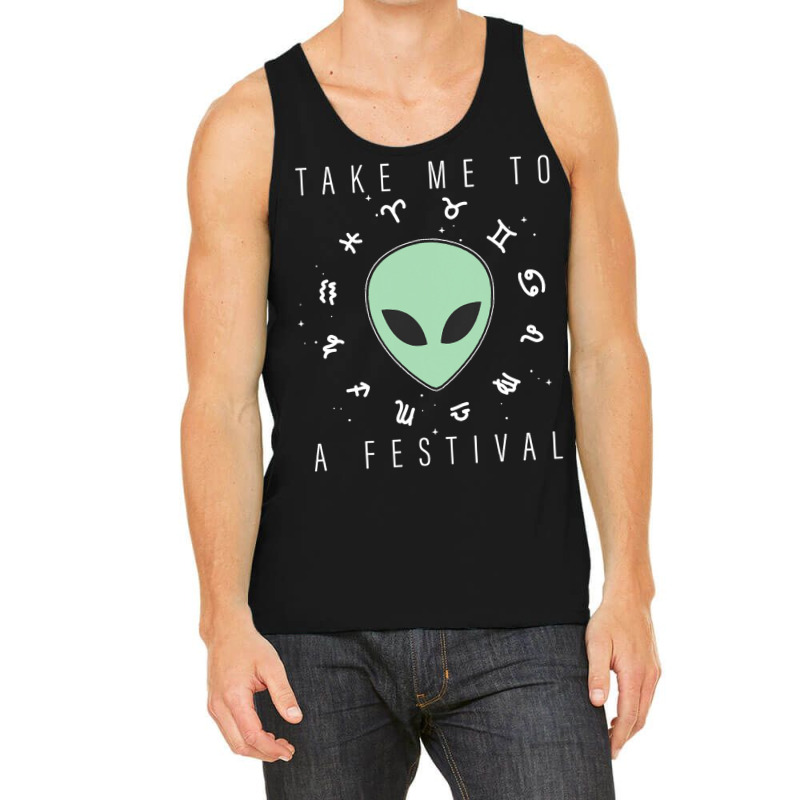 Take Me To A Festival Alien Zodiac Circle V2 Tank Top | Artistshot