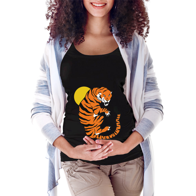 Tiger Angry Wild Maternity Scoop Neck T-shirt by DilynnRinker | Artistshot