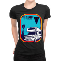 Vision Of Future Spaceship Time Travel Extraterres Ladies Fitted T-shirt | Artistshot