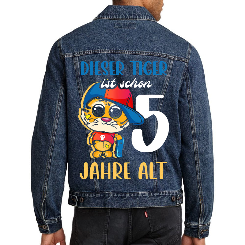 Tiger Is 5 Years Old 5th Birthday Son Brother 2017 Men Denim Jacket by KeziahSingleta | Artistshot