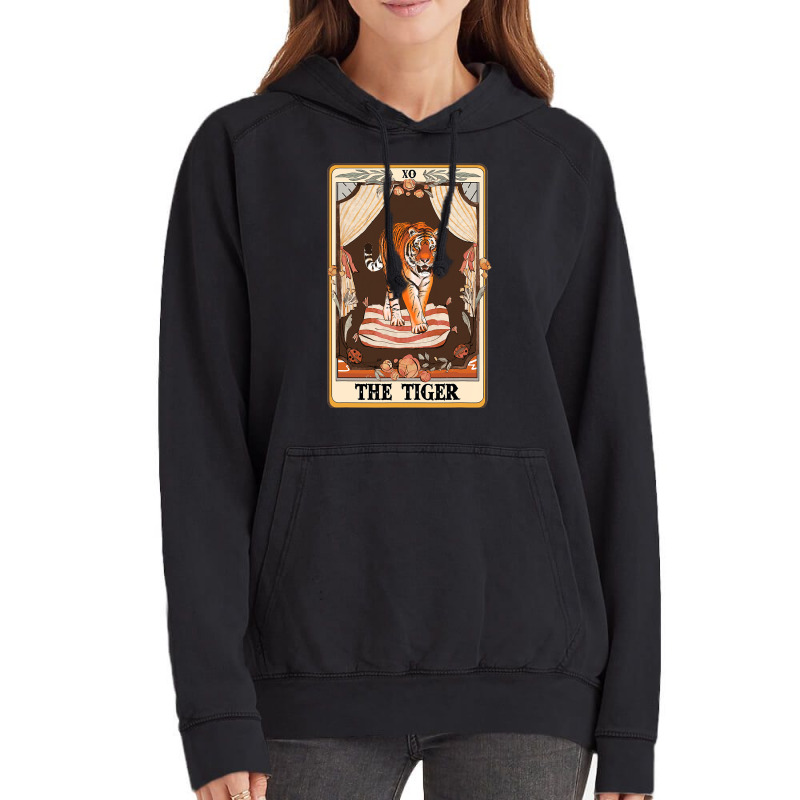 The Tiger Tarot Card Tiger Lover Wild Animal Lover Vintage Hoodie | Artistshot