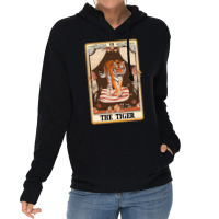 The Tiger Tarot Card Tiger Lover Wild Animal Lover Lightweight Hoodie | Artistshot