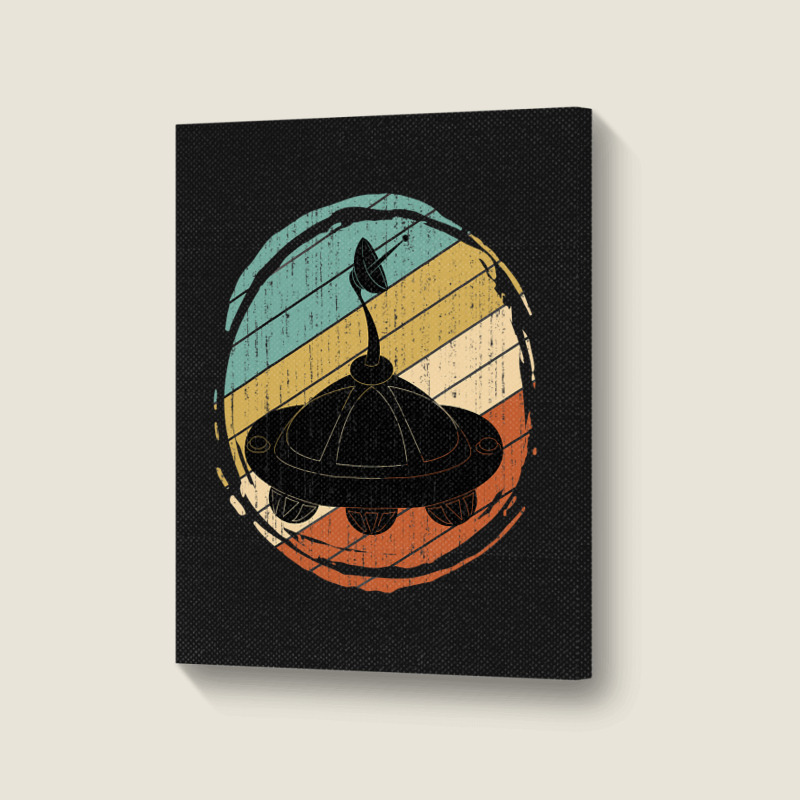 Ufo Unidentified Flying Object Sci Fi Retro Ufo Portrait Canvas Print | Artistshot