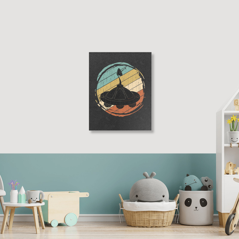 Ufo Unidentified Flying Object Sci Fi Retro Ufo Portrait Canvas Print | Artistshot