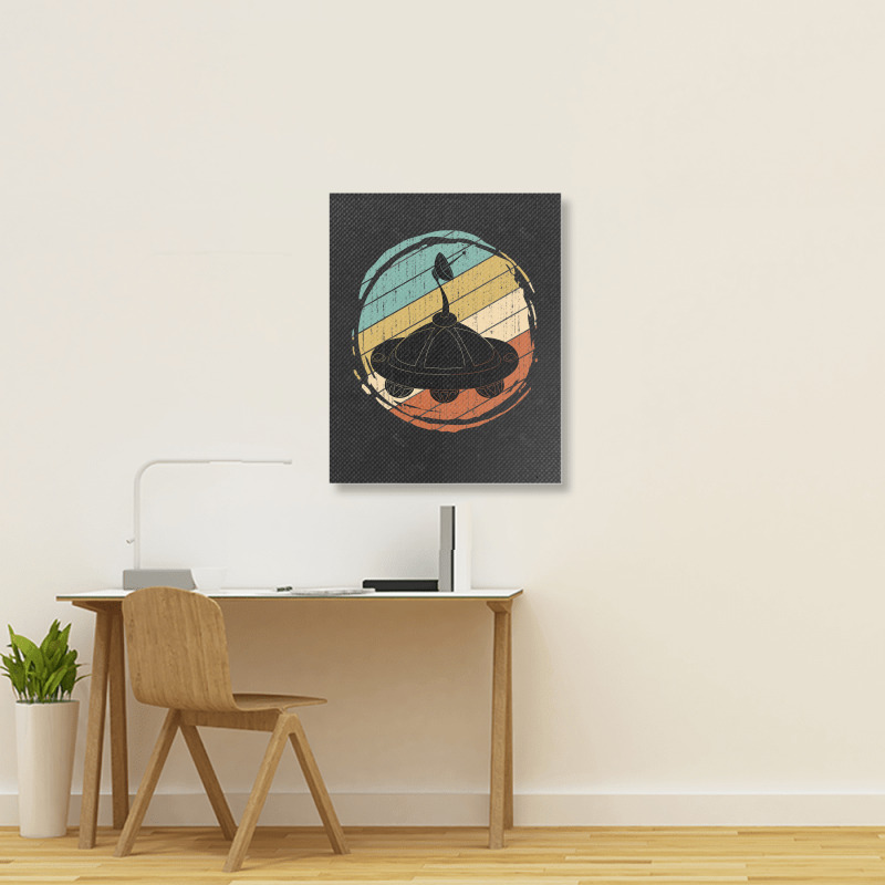 Ufo Unidentified Flying Object Sci Fi Retro Ufo Portrait Canvas Print | Artistshot