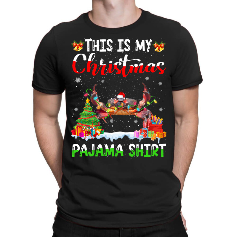 This Is My Christmas Pajama Crab Lover Xmas Lights T-shirt | Artistshot