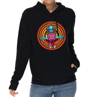 Trippy Meditating Hippie Alien Extraterrestrial Pe Lightweight Hoodie | Artistshot