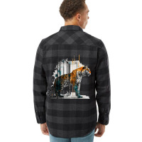 Tiger Architecture Art Work Animal Flannel Shirt | Artistshot