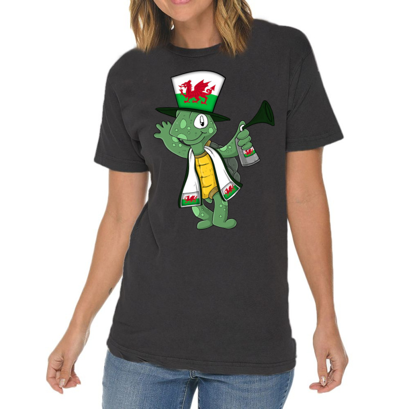 Wales Fan Turtle Vintage T-shirt | Artistshot